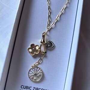 House of Harlow 1960 Gold Charm Necklace